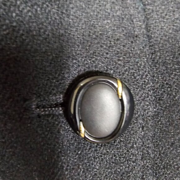 VTG Pendleton Wool Blazer Jacket 16 Black Virgin Wool Collarless Quiet Luxury - Picture 6 of 10